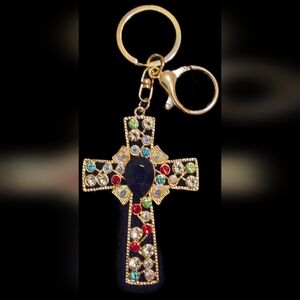 Black Cross Keychain/Bag Charm